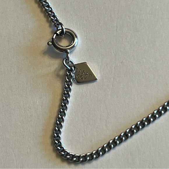 Vintage Sarah Coventry Trendsetter Necklace ~ Wood Cube~ Silver Chain - Picture 7 of 10